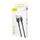Cablu USB la Type-C Baseus Cafule Series, Nylon Braided, Gri & Negru (ArcoExpert, CATKLF-UG1) by www.silkase.ro