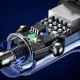 Usams Incarcator Auto C31 Mini Dual USB Fast Charging, 3A Transparent / Negru (ArcoExpert, CC162CC01) by www.silkase.ro