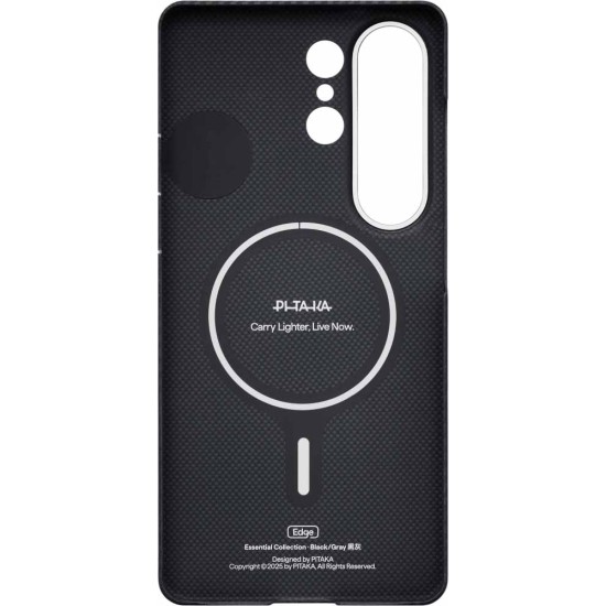 Husă Pitaka Edge Case, Black/Grey Twill pentru Samsung Galaxy S26 Ultra (S26 Ultra, KS2601U) by www.silkase.ro