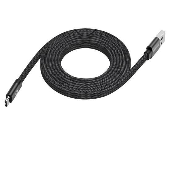 Cablu Magnetic Flat Mobile Origin Patented Original USB-A la USB-C, 1m, Negru (Cabluri, MCF-USBA-1M-BLK) by www.silkase.ro