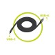 Cablu Magnetic Flat Mobile Origin Patented Original USB-A la USB-C, 1m, Negru (Cabluri, MCF-USBA-1M-BLK) by www.silkase.ro
