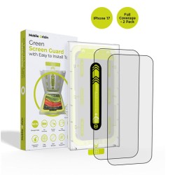 Set 2 folii sticla Mobile Origin Screen Guard pentru iPhone 17 kit instalare Transparent