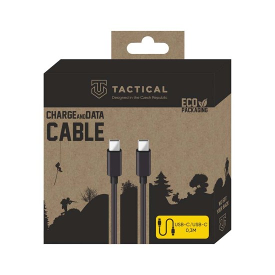 Cablu Date Tactical Smooth Thread USB-C/USB-C 0.3m, Negru (Tactical, Cabluri) by www.silkase.ro Cablu Date Tactical Smooth Thread USB-C/USB-C 0.3m, Negru (iPhone 17 Pro Max, 57983104154) by www.silkase.ro