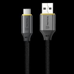 Cablu Tactical Fast Rope Aramid 2.0 USB-A la USB-C, 0.3m, Negru