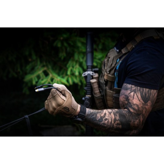Cablu Tactical Fast Rope Aramid 2.0 USB-A la USB-C, 0.3m, Negru (Bakr, 57983127946) by www.silkase.ro