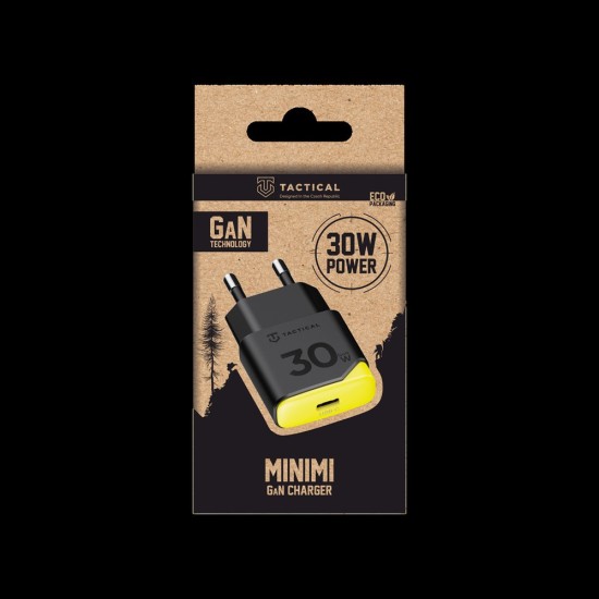 Încărcător de Rețea Tactical Minimi GaN, 30W, USB-C, Negru (Bakr, 57983128781) by www.silkase.ro