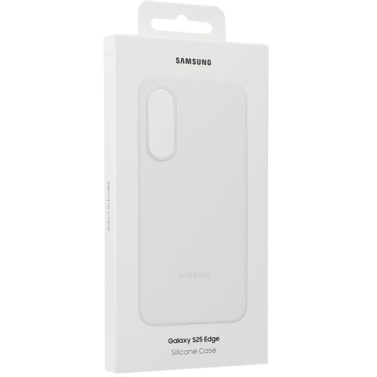 Husa silicon Samsung pentru Galaxy S25 Edge, gri light (S25 Edge, 57983126257) by www.silkase.ro