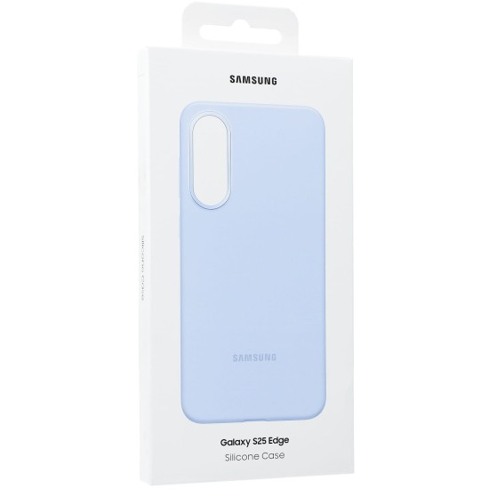 Husa silicon Samsung pentru Galaxy S25 Edge, albastru light (S25 Edge, 57983126256) by www.silkase.ro