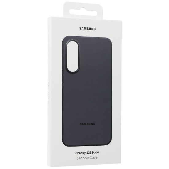 Husa silicon Samsung pentru Galaxy S25 Edge, negru (S25 Edge, 57983126255) by www.silkase.ro