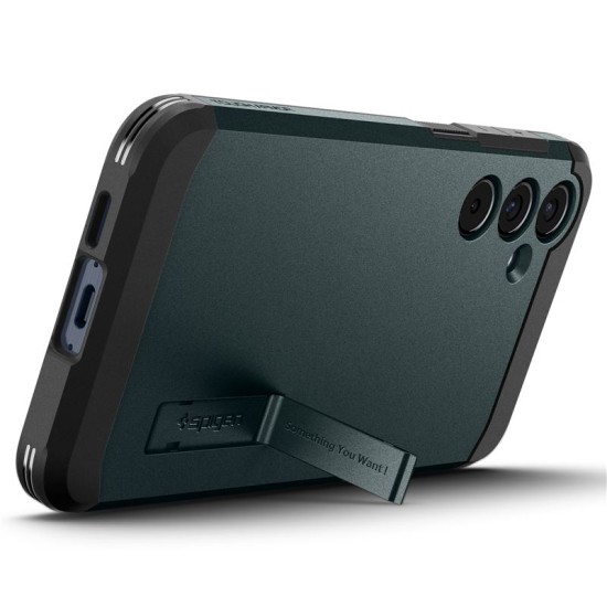 Husa Spigen Tough Armor pentru Samsung Galaxy A55, verde abyss (Telefoane Samsung, ACS07532) by www.silkase.ro