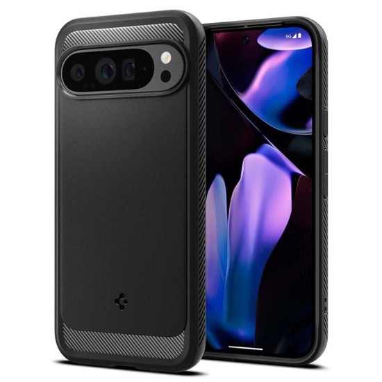 Husa Spigen Rugged Armor pentru Google Pixel 9 Pro XL, negru (Telefoane Google, ACS07719) by www.silkase.ro