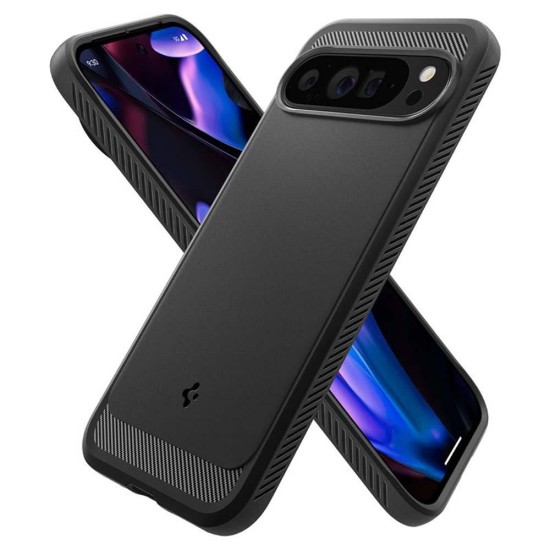 Husa Spigen Rugged Armor pentru Google Pixel 9 Pro XL, negru (Telefoane Google, ACS07719) by www.silkase.ro