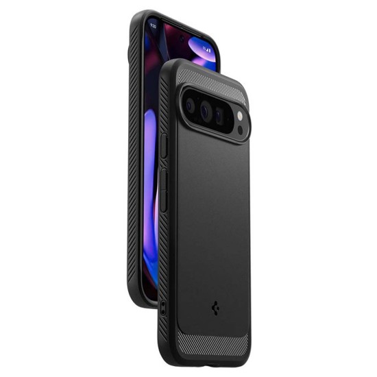 Husa Spigen Rugged Armor pentru Google Pixel 9 Pro XL, negru (Telefoane Google, ACS07719) by www.silkase.ro