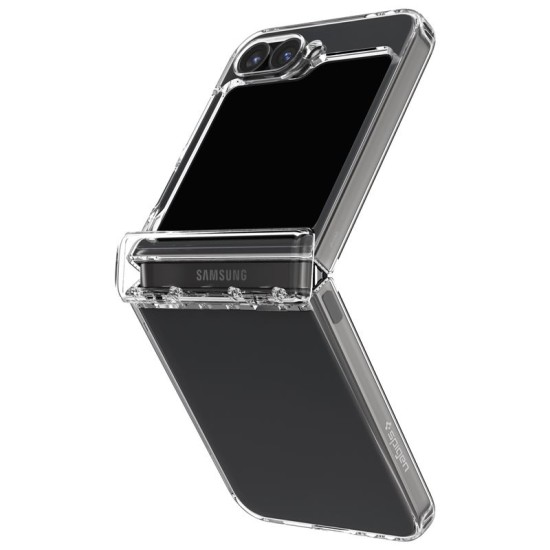 Husa Spigen, Ultra Hybrid. pentru Samsung Galaxy Z Flip6/7 FE, Crystal Clear (Z Flip 7 FE, ACS07834) by www.silkase.ro