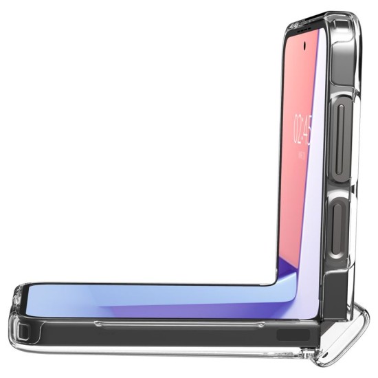 Husa Spigen, Ultra Hybrid. pentru Samsung Galaxy Z Flip6/7 FE, Crystal Clear (Z Flip 7 FE, ACS07834) by www.silkase.ro