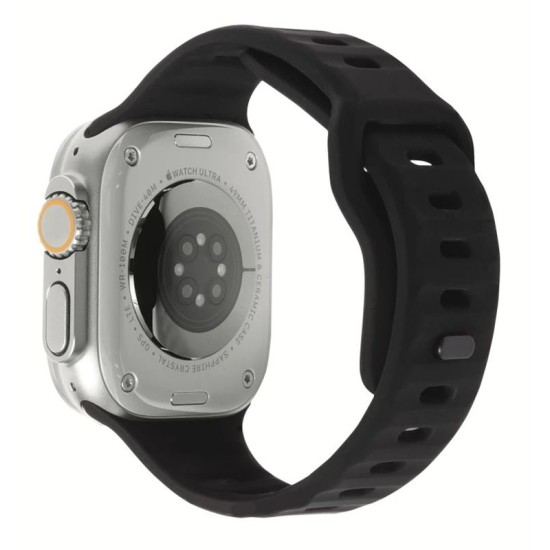 MOBILE ORIGIN Curea Apple Watch 49/46/45/44/42mm (Ultra 3/Seria 11), Negru (SmartWatch & Ceas, AWS-01-BLK) by www.silkase.ro