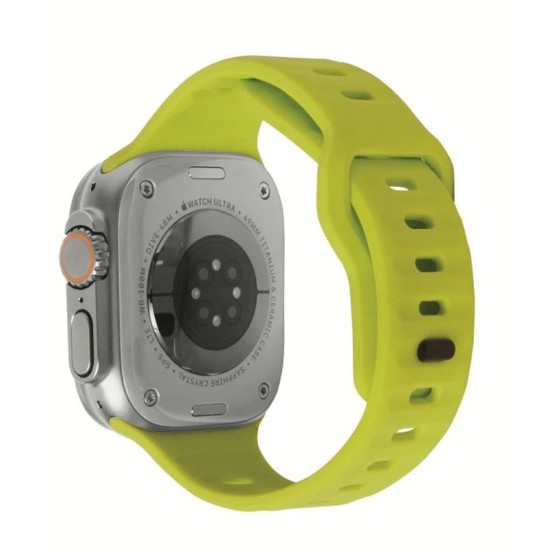 MOBILE ORIGIN Curea Apple Watch 49/46/45/44/42mm (Ultra 3/Seria 11), Galben (SmartWatch & Ceas, AWS-01-GRV) by www.silkase.ro