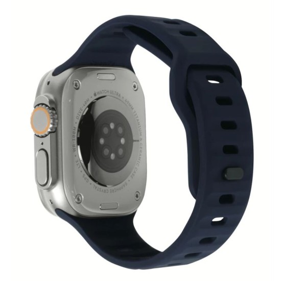MOBILE ORIGIN Curea Apple Watch 49/46/45/44/42mm (Ultra 3/Seria 11), Albastru Navy (SmartWatch & Ceas, AWS-01-NBL) by www.silkase.ro