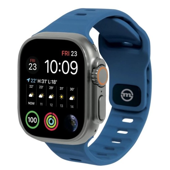 MOBILE ORIGIN Curea Apple Watch 49/46/45/44/42mm (Ultra 3/Seria 11), Albastru Ocean (SmartWatch & Ceas, AWS-01-SBL) by www.silkase.ro