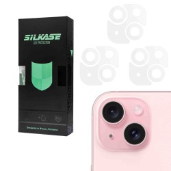 Set 3 folii SILKASE pentru Apple iPhone 15, protectie camera foto, silicon regenerabil Set 3 folii SILKASE pentru Apple iPhone 15, protectie camera foto, silicon regenerabil