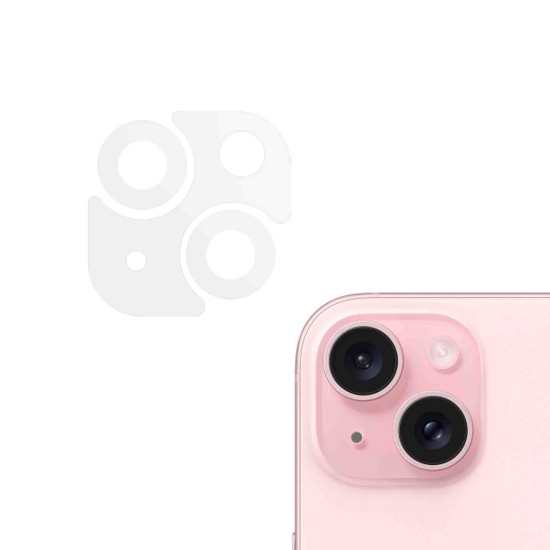 Set 3 folii SILKASE pentru Apple iPhone 15 Plus, protectie camera foto, silicon regenerabil (iPhone 15, C0512) by www.silkase.ro
