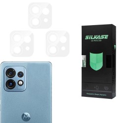 Set 3 folii SILKASE pentru Motorola Moto X40, protectie camera foto, silicon regenerabil