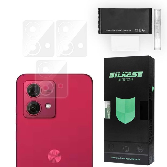 Set 3 folii SILKASE pentru Motorola Moto G84, protectie camera foto, silicon regenerabil (SILKASE, Set Folii Camere silicon) by www.silkase.ro Set 3 folii SILKASE pentru Motorola Moto G84, protectie camera foto, silicon regenerabil (Moto G84 5G, C0549) by www.silkase.ro
