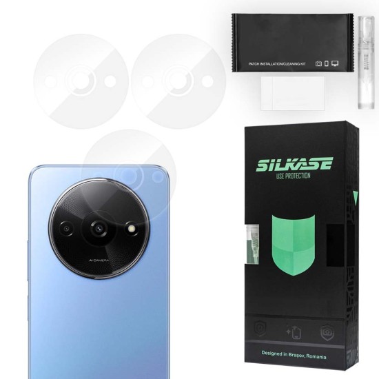 Set 3 folii SILKASE pentru Xiaomi Redmi A3, protectie camera foto, silicon regenerabil (SILKASE, Set Folii Camere silicon) by www.silkase.ro Set 3 folii SILKASE pentru Xiaomi Redmi A3, protectie camera foto, silicon regenerabil (Redmi A3, C0554) by www.silkase.ro