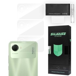 Set 3 folii SILKASE pentru Realme Narzo 50i Prime, protectie camera foto, silicon regenerabil