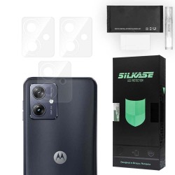 Set 3 folii SILKASE pentru Motorola Moto G54 5G, protectie camera foto, silicon regenerabil