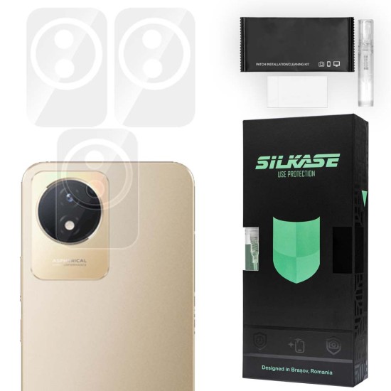Set 3 folii SILKASE pentru Vivo Y02, protectie camera foto, silicon regenerabil (SILKASE, Folii Silicon Camera) by www.silkase.ro Set 3 folii SILKASE pentru Vivo Y02, protectie camera foto, silicon regenerabil (Y02, C0568) by www.silkase.ro