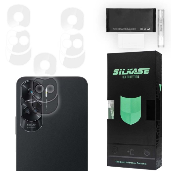 Set 3 folii SILKASE pentru Honor 90 Lite, protectie camera foto, silicon regenerabil (90 Lite, C0575) by www.silkase.ro