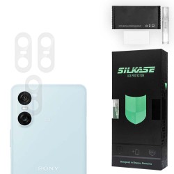 Set 3 folii SILKASE pentru Sony Xperia 10 VI, protectie camera foto, silicon regenerabil