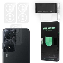 Set 3 folii SILKASE pentru Honor 90 Smart, protectie camera foto, silicon regenerabil