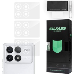 Set 3 folii SILKASE pentru Xiaomi Poco F6 Pro, protectie camera foto, silicon regenerabil Set 3 folii SILKASE pentru Xiaomi Poco F6 Pro, protectie camera foto, silicon regenerabil