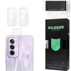 Set 3 folii SILKASE pentru Oppo Reno 12 Pro, protectie camera foto, silicon regenerabil