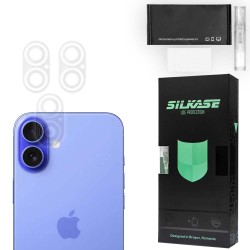 Set 3 folii SILKASE pentru Apple iPhone 16 Plus, protectie camera foto, silicon regenerabil