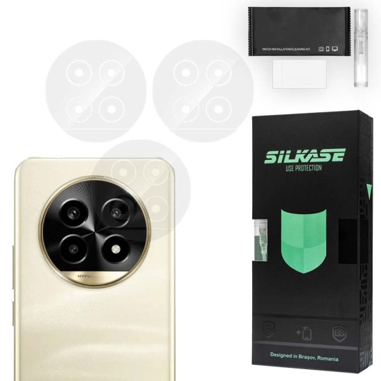 Set 3 folii SILKASE pentru Realme 13 Pro Plus, protectie camera foto, silicon regenerabil (13 Pro+, C0630) by www.silkase.ro