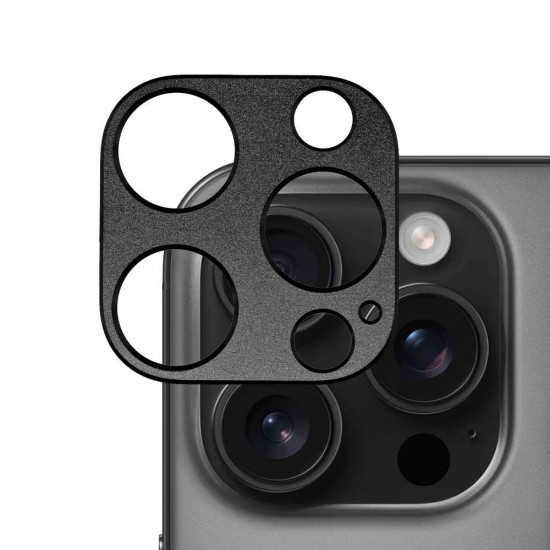 Rama camera Aluminiu SILKASE pentru Apple iPhone 16 Pro Max, FullGlue, negru (iPhone 16 Pro Max, C0635) by www.silkase.ro