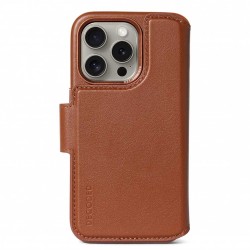 Carcasa portofel detasabil Decoded pentru Apple Iphone 15 Pro, piele maro