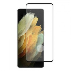Folie sticla compatibila cu Samsung S21 Plus, SILKASE, FullGlue, FullCover, tempered glass 9H, negru