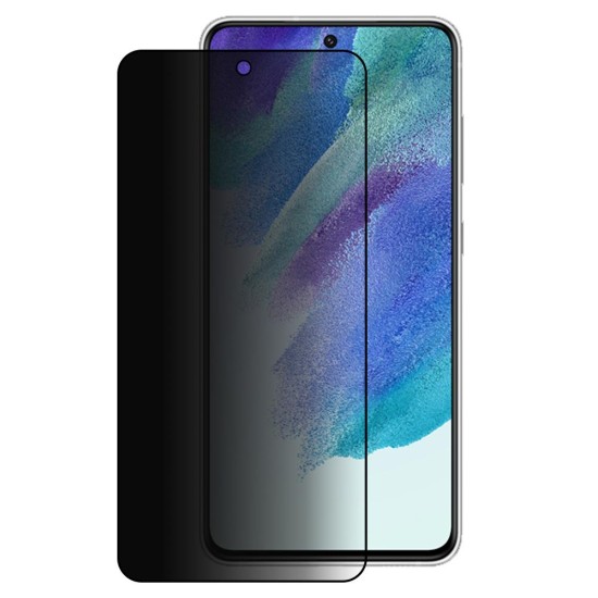 Folie sticla privacy SILKASE pentru Samsung S21, FullGlue, FullCover, tempered glass 9H,negru (Telefoane Samsung, F2883) by www.silkase.ro