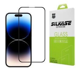 Folie sticla SILKASE pentru Apple iPhone 14 Pro, Full Glue, Full display, negru