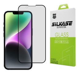 Folie sticla mata SILKASE pentru Apple iPhone 17e/16e/ iPhone 14/ 13/ 13 Pro, Full Glue, Full display, negru