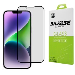 Folie sticla mata SILKASE pentru Apple iPhone 14 Plus, Full Glue, Full display, negru
