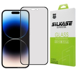Folie sticla mata SILKASE pentru Apple iPhone 14 Pro, Full Glue, Full display, negru