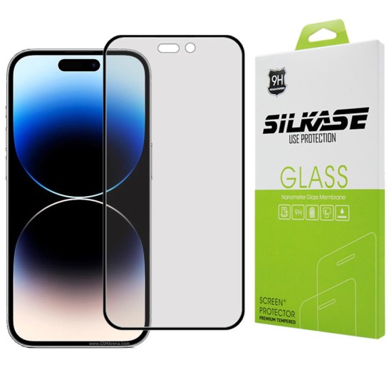 Folie sticla mata SILKASE pentru Apple iPhone 14 Pro, Full Glue, Full display, negru (iPhone 14 Pro, F5013) by www.silkase.ro