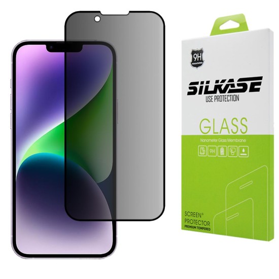 Folie sticla privacy SILKASE pentru Apple iPhone 14 Plus, Full Glue, Full display, negru (SILKASE, iPhone 14 Plus) by www.silkase.ro Folie sticla privacy SILKASE pentru Apple iPhone 14 Plus, Full Glue, Full display, negru (iPhone 14 Plus, F5016) by www.silkase.ro