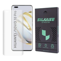 Folie sticla UV mata SILKASE pentru Huawei Nova 10 Pro, Full Glue, Full display, transparenta