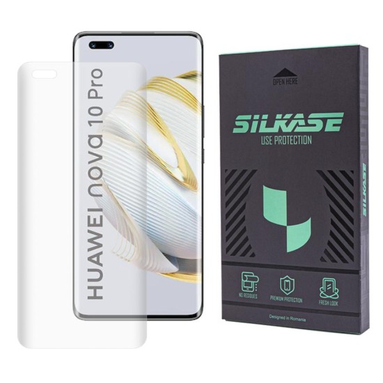 Folie sticla UV mata SILKASE pentru Huawei Nova 10 Pro, Full Glue, Full display, transparenta (Nova 10 Pro, F5369) by www.silkase.ro